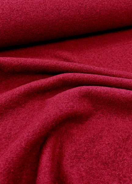 gekochte Wolle - Wollstoff - rot - 638